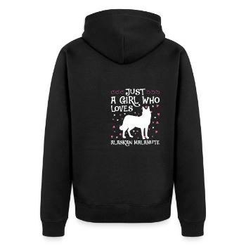 Alaska Malamute Chiens Cadeaux - Veste à capuche bio Premium Unisexe - noir - Dos - Nico (187cm)