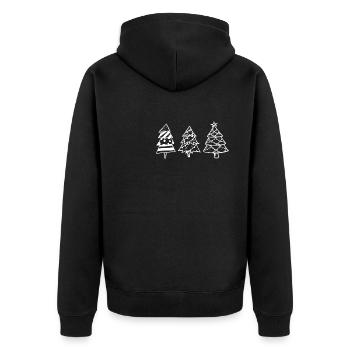 Les arbres de Noël célèbrent le jour de l’An - Veste à capuche bio Premium Unisexe - noir - Dos - Nico (187cm)