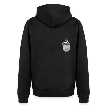 Appenzeller Sennenhund Geschenk Hunde - Unisex Premium Bio Zip Hoodie - Schwarz - Hinten - Nico (187cm)