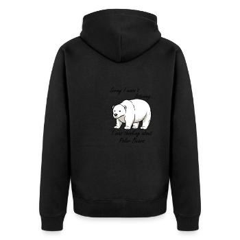 Nachdenken über Eisbären Wilderness Cute Bears - Unisex Premium Bio Zip Hoodie - Schwarz - Hinten - Nico (187cm)