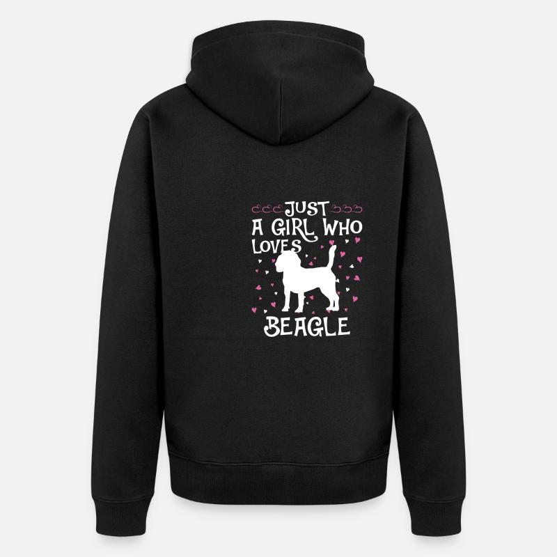 Beagle Chiens Cadeaux - Veste à capuche bio Premium Unisexe - noir