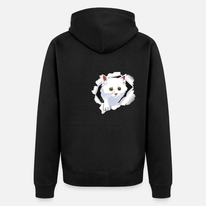 CAT W - Veste à capuche bio Premium Unisexe - noir