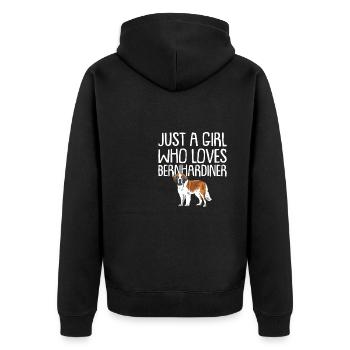 St. Bernard Chiens Cadeaux - Veste à capuche bio Premium Unisexe - noir - Dos - Nico (187cm)