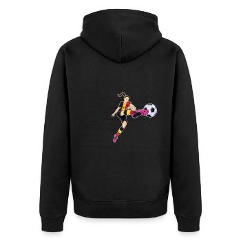 Équipe de Belgique de football I Football Belgique - Veste à capuche bio Premium Unisexe - noir - Dos - Nico (187cm)