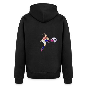 Équipe de Croatie de football I Football Croatie - Veste à capuche bio Premium Unisexe - noir - Dos - Nico (187cm)