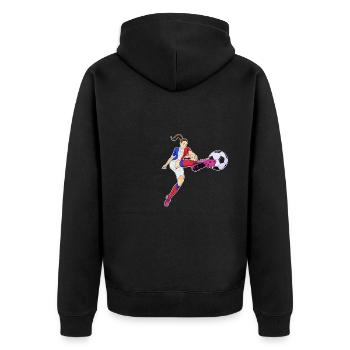 Français Équipe de France de football I Football - Veste à capuche bio Premium Unisexe - noir - Dos - Nico (187cm)