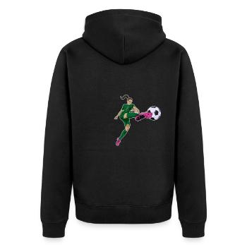 Équipe nationale arabe de football I Football Arabie saoudite - Veste à capuche bio Premium Unisexe - noir - Dos - Nico (187cm)
