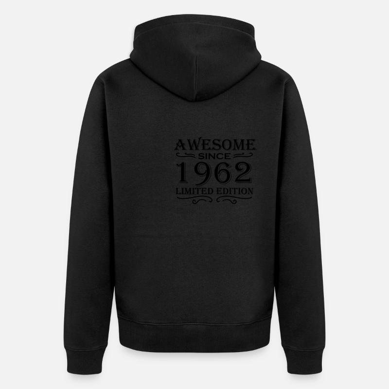 1962 - Né en 1962 - Veste à capuche bio Premium Unisexe - noir