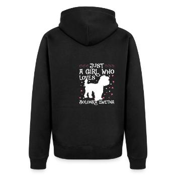 Bolonka Zwetna Chiens cadeaux - Veste à capuche bio Premium Unisexe - noir - Dos - Nico (187cm)