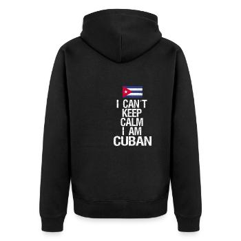 Je ne peux pas rester calme Je suis Kouban - Veste à capuche bio Premium Unisexe - noir - Dos - Nico (187cm)