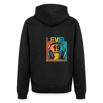 Gaming Birthday 19 Years Level 19 Complete - Unisex Premium Organic Zip Hoodie - black - Back - Nico (187cm)
