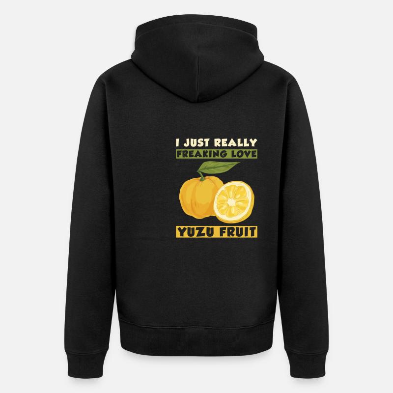 Yuzu Fruit Dicton - Veste à capuche bio Premium Unisexe - noir