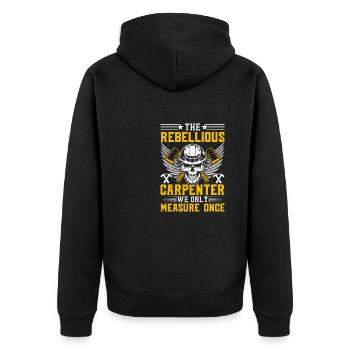 Citation ironique Drôle de dire la vie sarcastique - Veste à capuche bio Premium Unisexe - noir - Dos - Nico (187cm)