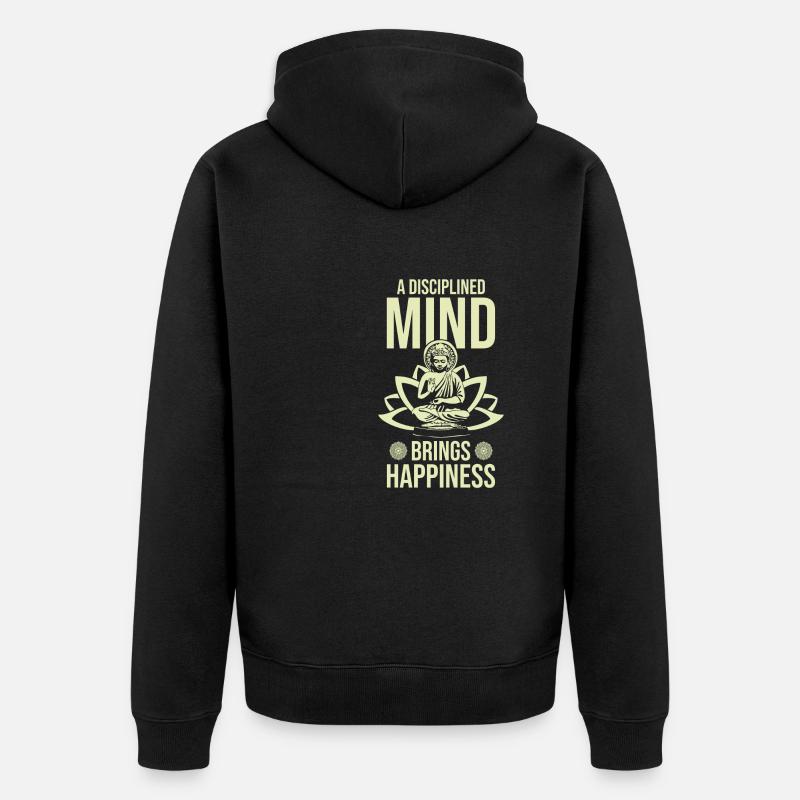 Citation Zen de Bouddha - Veste à capuche bio Premium Unisexe - noir