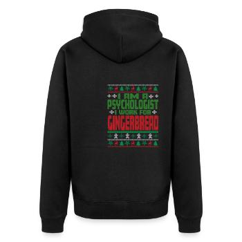 Psychologue Noël Dicton - Veste à capuche bio Premium Unisexe - noir - Dos - Nico (187cm)