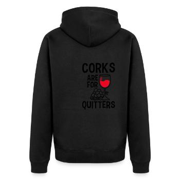 Les bouchons de liège sont des choses amusantes pour Drückeberger - Veste à capuche bio Premium Unisexe - noir - Dos - Nico (187cm)