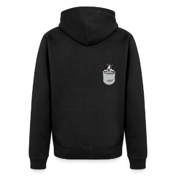 Bull Terrier Chiens cadeaux - Veste à capuche bio Premium Unisexe - noir - Dos - Nico (187cm)