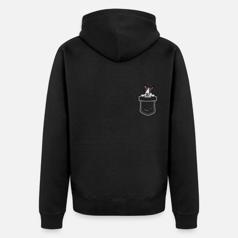 Bull Terrier Chiens cadeaux - Veste à capuche bio Premium Unisexe - noir