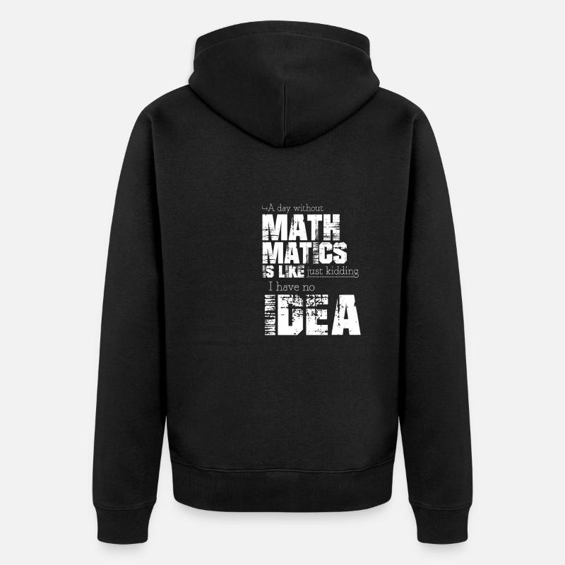 Mathematik - Unisex Premium Bio Zip Hoodie - Schwarz