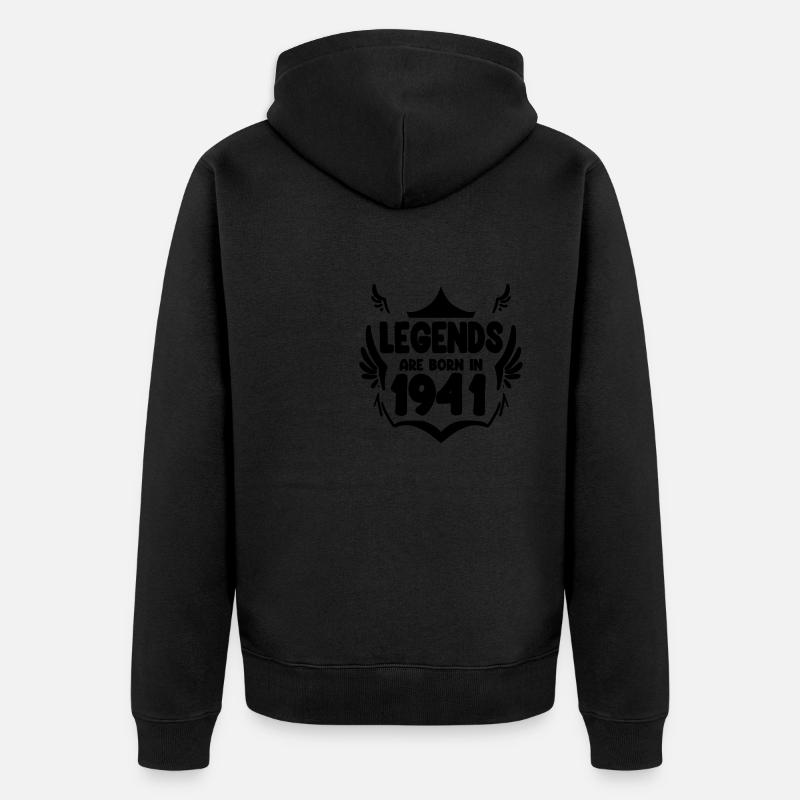 1941 - Né en 1941 - Veste à capuche bio Premium Unisexe - noir