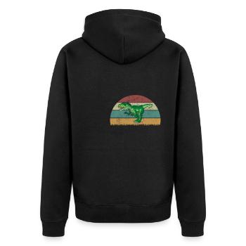 Allosaurus Dinosaure Enfants Dino Cadeau - Veste à capuche bio Premium Unisexe - noir - Dos - Nico (187cm)