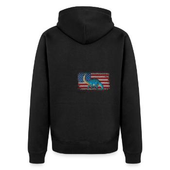 Brontosaurus Dinosaure Enfants Dino Cadeau - Veste à capuche bio Premium Unisexe - noir - Dos - Nico (187cm)