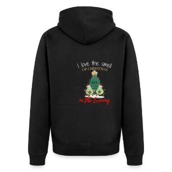 J’adore l’odeur de Noël le soir - Veste à capuche bio Premium Unisexe - noir - Dos - Nico (187cm)