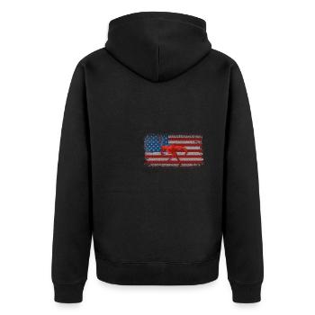 Oviraptor Dinosaur Children Dino Gift - Unisex Premium Organic Zip Hoodie - black - Back - Nico (187cm)