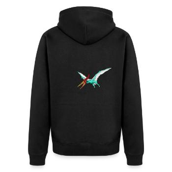 Pteranodon Dinosaur Enfants Dino Cadeau - Veste à capuche bio Premium Unisexe - noir - Dos - Nico (187cm)