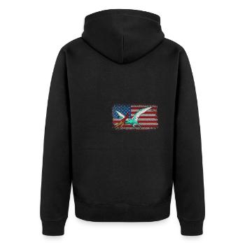 Pteranodon Dinosaur Enfants Dino Cadeau - Veste à capuche bio Premium Unisexe - noir - Dos - Nico (187cm)