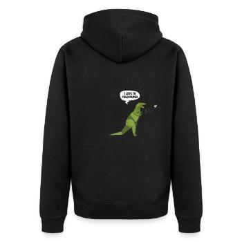 Origami Japanese Art Folding Crane Paper - Unisex Premium Organic Zip Hoodie - black - Back - Nico (187cm)