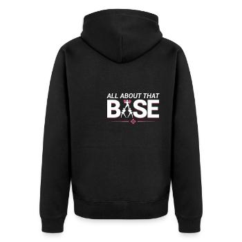 Cheerleader Über Diese Basis -Cheerleading - Unisex Premium Bio Zip Hoodie - Schwarz - Hinten - Nico (187cm)