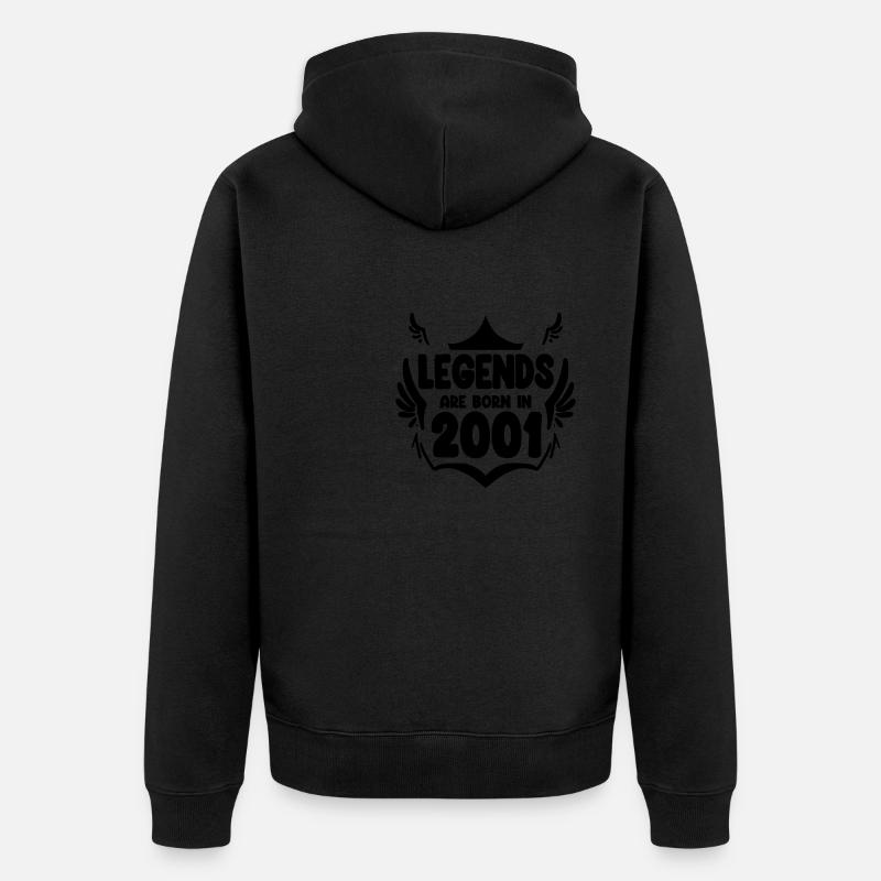 2001 - Né en 2001 - Veste à capuche bio Premium Unisexe - noir
