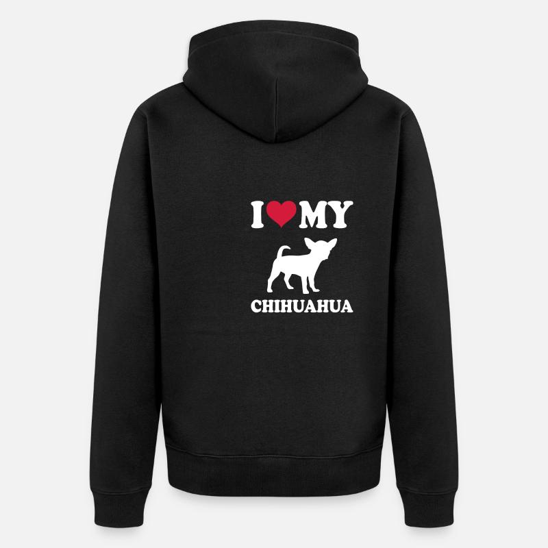 Chihuahua Gift Dogs - Veste à capuche bio Premium Unisexe - noir