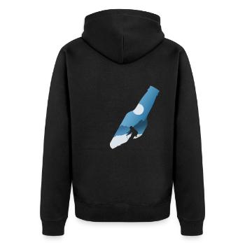 Apres Ski Beer Skiing Mountains Ski - Unisex Premium Organic Zip Hoodie - black - Back - Nico (187cm)