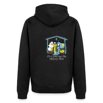 Oh, adorons-le, nouveau-nés - Veste à capuche bio Premium Unisexe - noir - Dos - Nico (187cm)