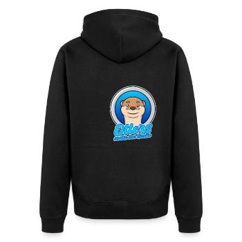 Otters Smile Cute Nature Sea Otters Wilderness - Unisex Premium Organic Zip Hoodie - black - Back - Nico (187cm)