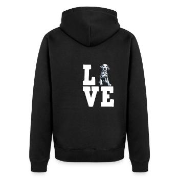 Propriétaire de chien de chien dalmate - Veste à capuche bio Premium Unisexe - noir - Dos - Nico (187cm)