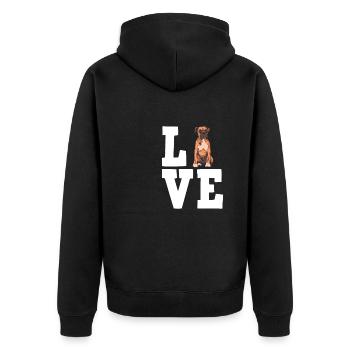 Propriétaire de chien boxeur allemand - Veste à capuche bio Premium Unisexe - noir - Dos - Nico (187cm)