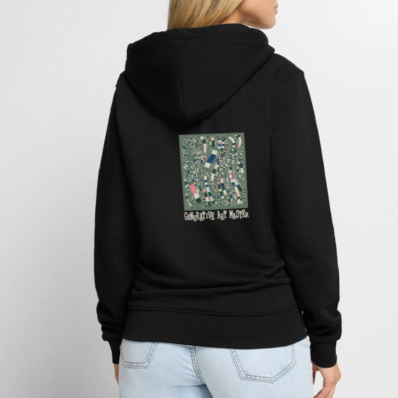 Generative Art Master Programming Image Code Unisex Premium Organic Zip Hoodie