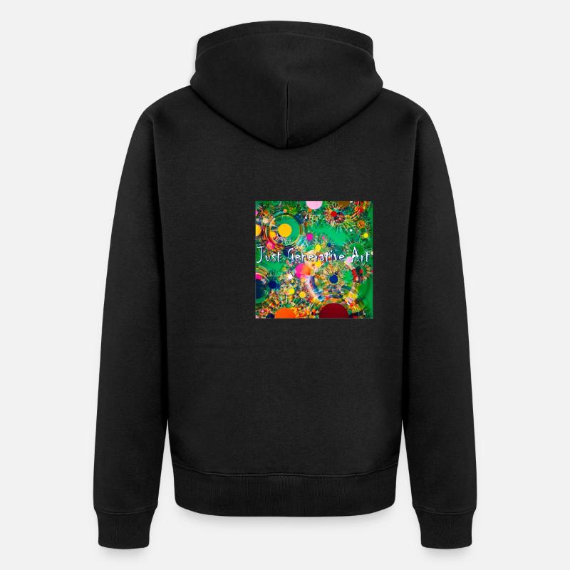 Nur Generative Kunstprogrammierung Bildcode - Unisex Premium Bio Zip Hoodie - Schwarz