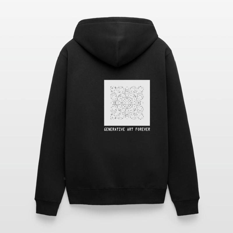 Programmes d’art génératif code d’image pour toujours Veste à capuche bio Premium Unisexe