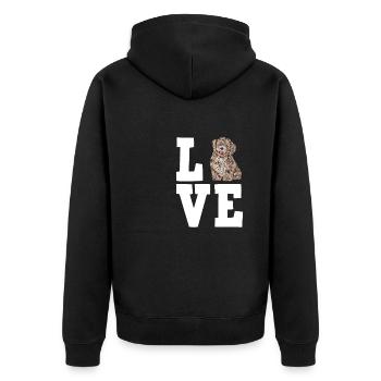 Propriétaire de chien de chien havanais - Veste à capuche bio Premium Unisexe - noir - Dos - Nico (187cm)