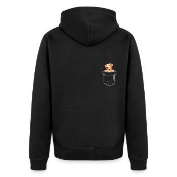 Labrador Dog Dog Propriétaire de chien - Veste à capuche bio Premium Unisexe - noir - Dos - Nico (187cm)