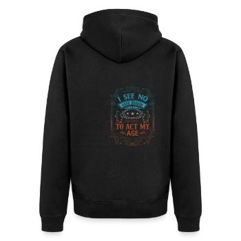 Act My Age Funny Dictons Humour pour adultes Le - Veste à capuche bio Premium Unisexe - noir - Dos - Nico (187cm)