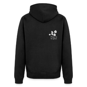 Je n’ai pas de relation - Veste à capuche bio Premium Unisexe - noir - Dos - Nico (187cm)