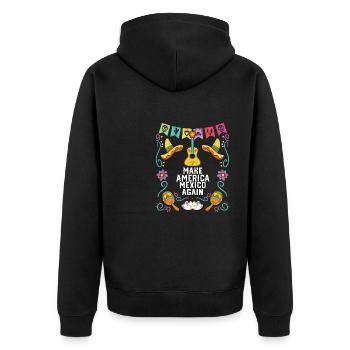 Make America Mexico Again America Mexique Américain - Veste à capuche bio Premium Unisexe - noir - Dos - Nico (187cm)