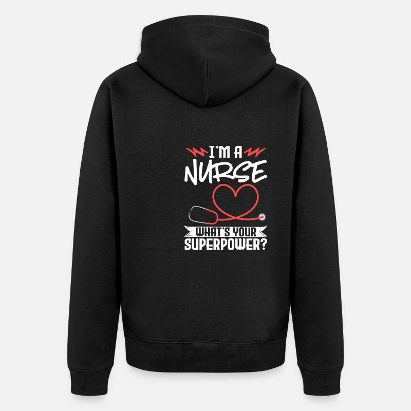 Infirmière Médecine infirmière - Veste à capuche bio Premium Unisexe - noir