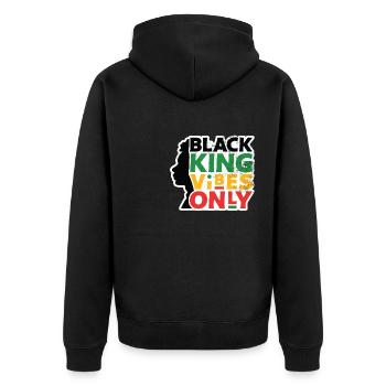 Black King ne résonne qu’avec les traditions - Veste à capuche bio Premium Unisexe - noir - Dos - Nico (187cm)