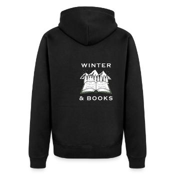 Livres de lecture d'hiver Littérature Nature - Veste à capuche bio Premium Unisexe - noir - Dos - Nico (187cm)